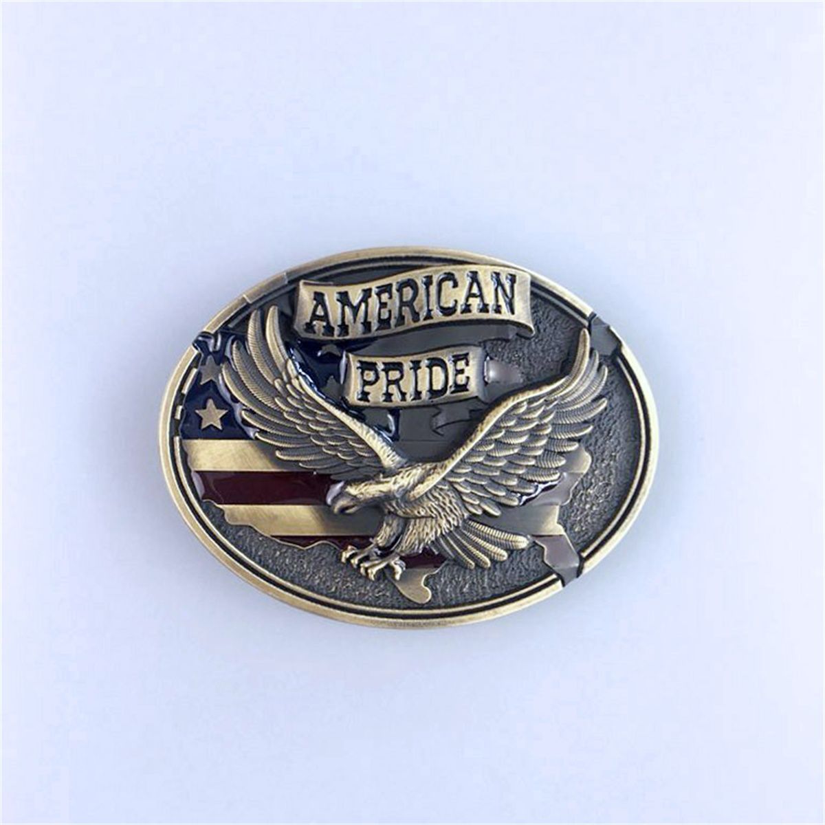 Vintage Bronze Plated Western Eagle Oval Belt Buckle Hebilla Gurtelschnalle Boucle de ceinture BUCKLE-WT093AB