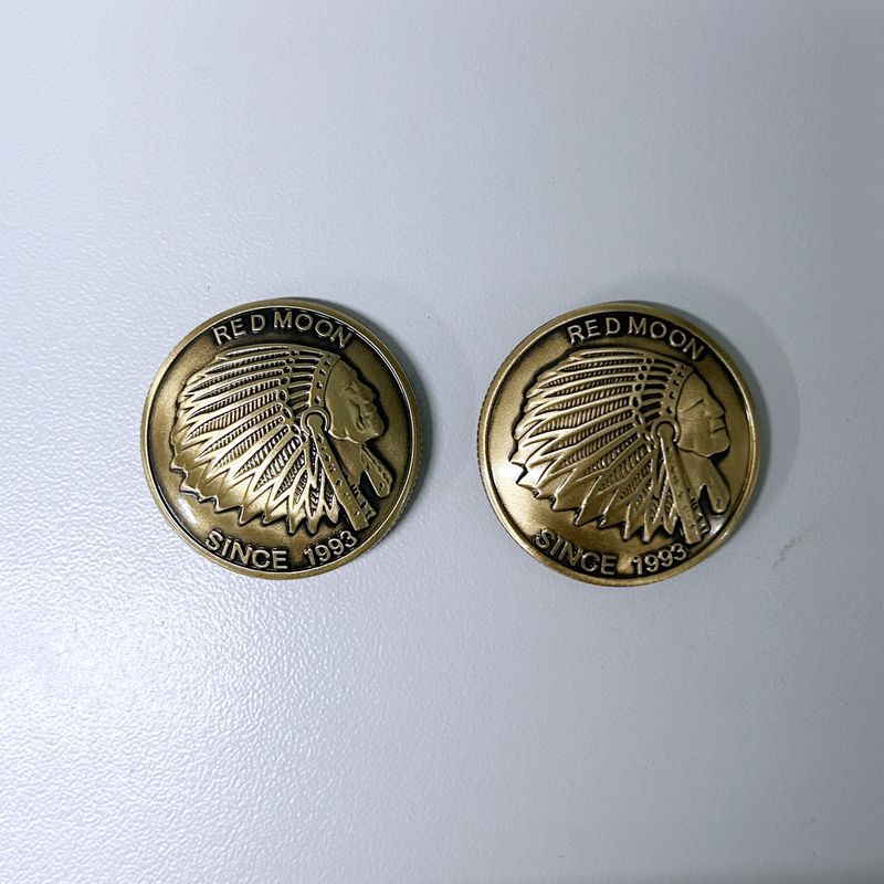 2 Pcs 1.3 inches Western Solid Brass Conchos for Leather Wallet CO-B004