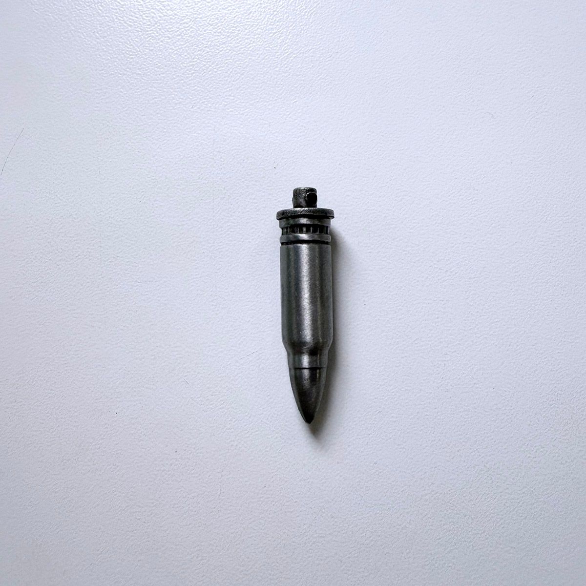 3D Sculpt Bullet Shape Heavy Metal Charm Pendant