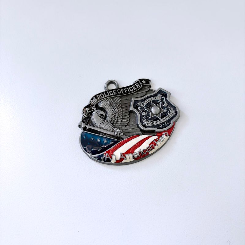 Vintage Hero Officer Metal Charm Pendant PENDANT-3D045