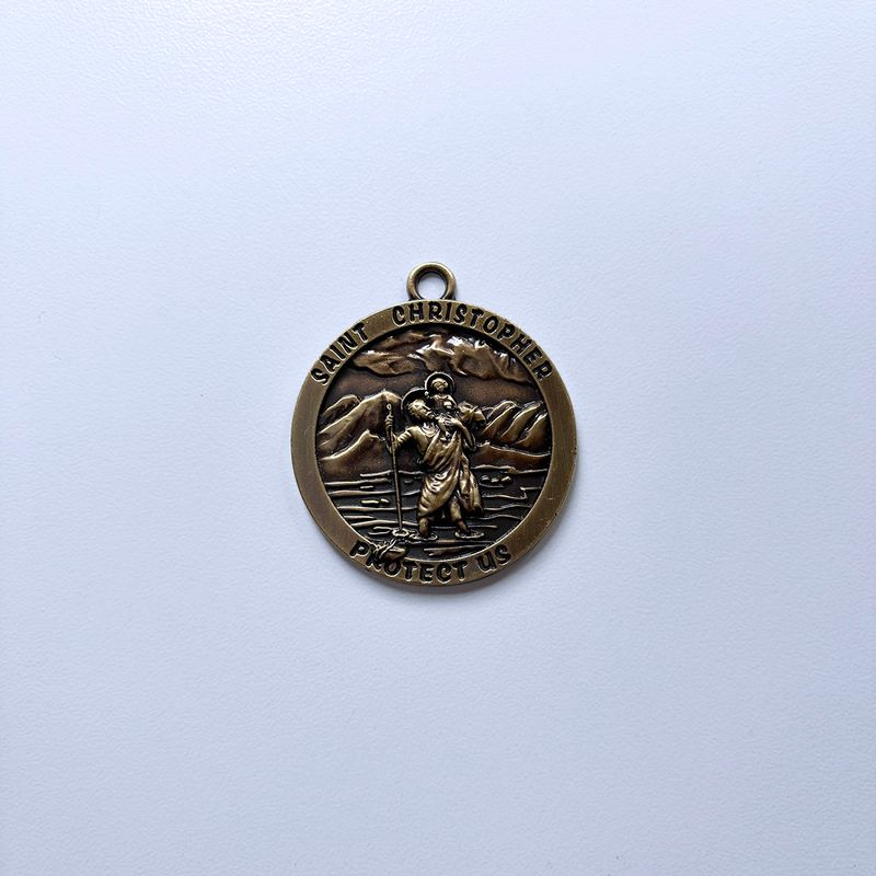 New Vintage Bronze Plated Saint Religion Metal Charm Pendant PENDANT-OC035AB