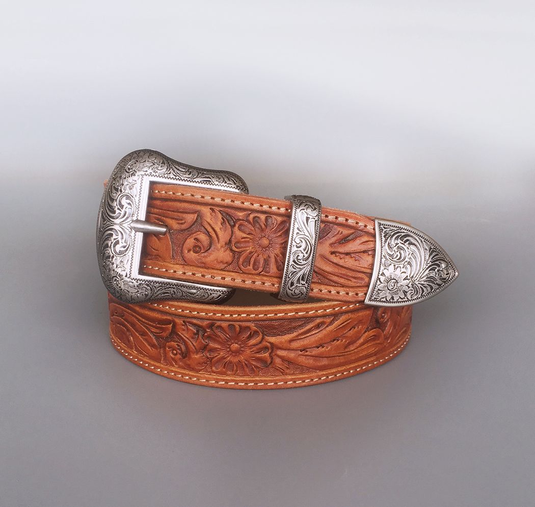 Vintage Pin Belt Buckle Hand Crafted Cowboy Cowgirl Western Genuine Leather Belt BELT-003-PIN3