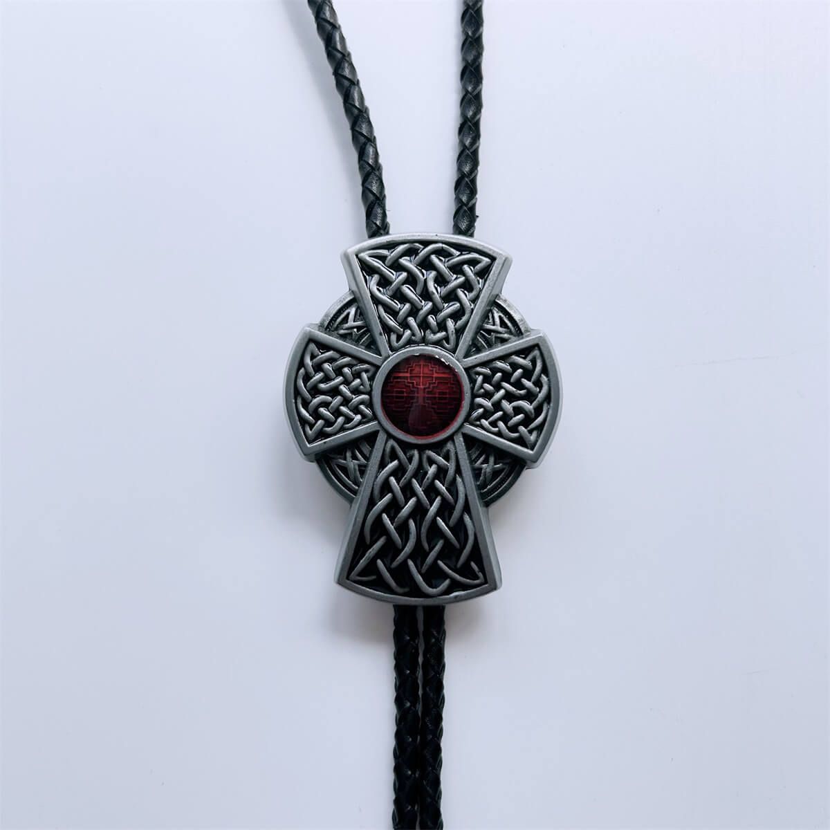 Red Enamel Vintage Celtic Cross Knot Bolo Tie also Stock in the US BOLOTIE-WT060