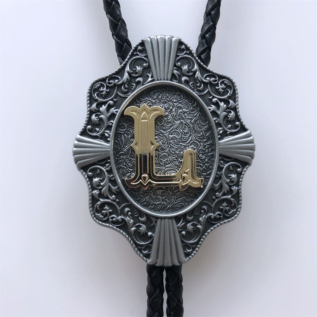 Western Tie Clips Initial Letter L Western Cowboy Cowgirl Bolo Tie