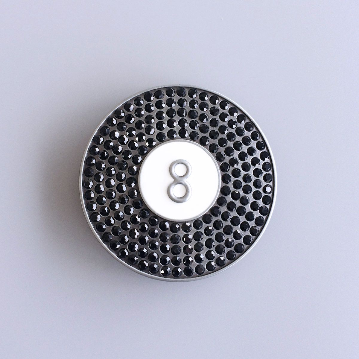 Rhinestones Bling Enamel Round Belt Buckle