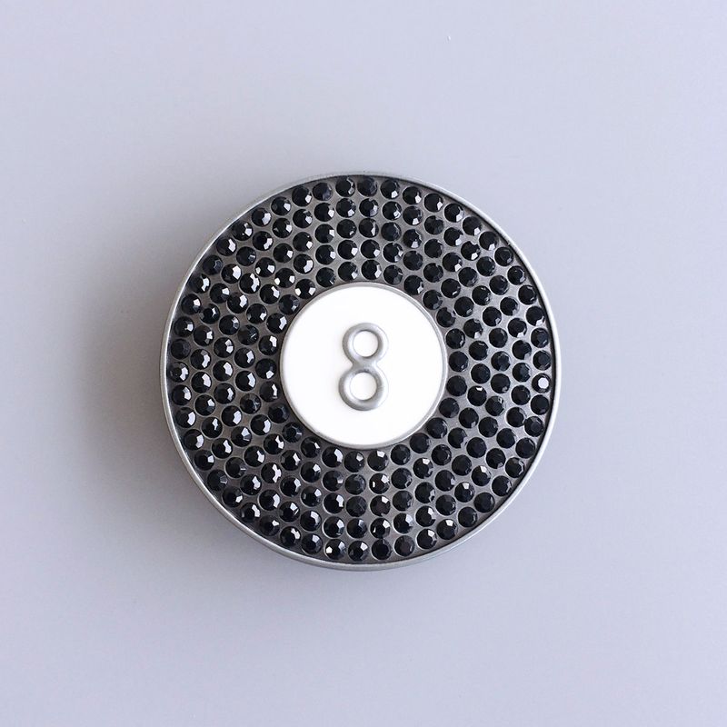Rhinestones Bling Enamel Round Belt Buckle BUCKLE-CS031