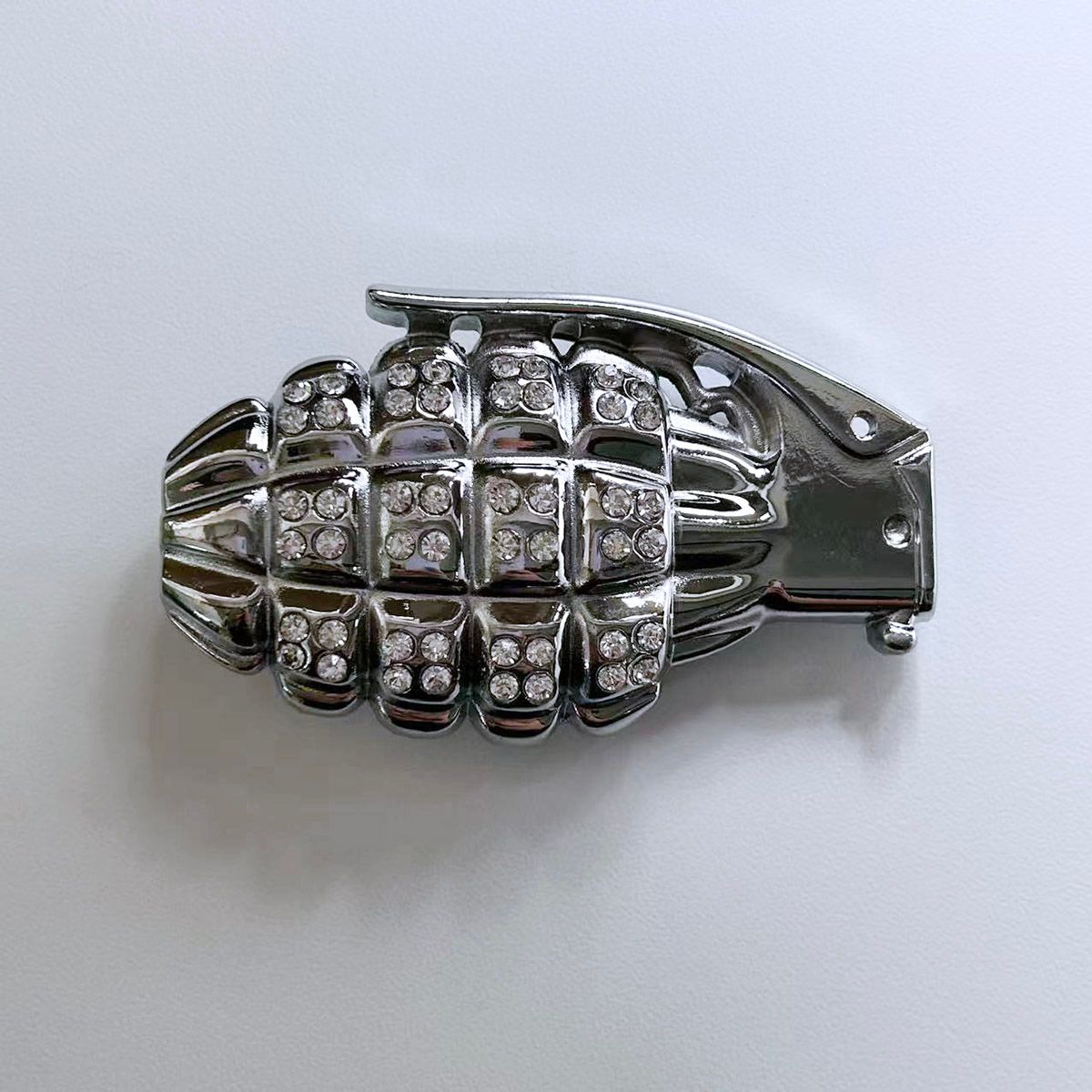 Belt Buckle (Hip Hop Rhinestone Grenades) BUCKLE-GU022BR