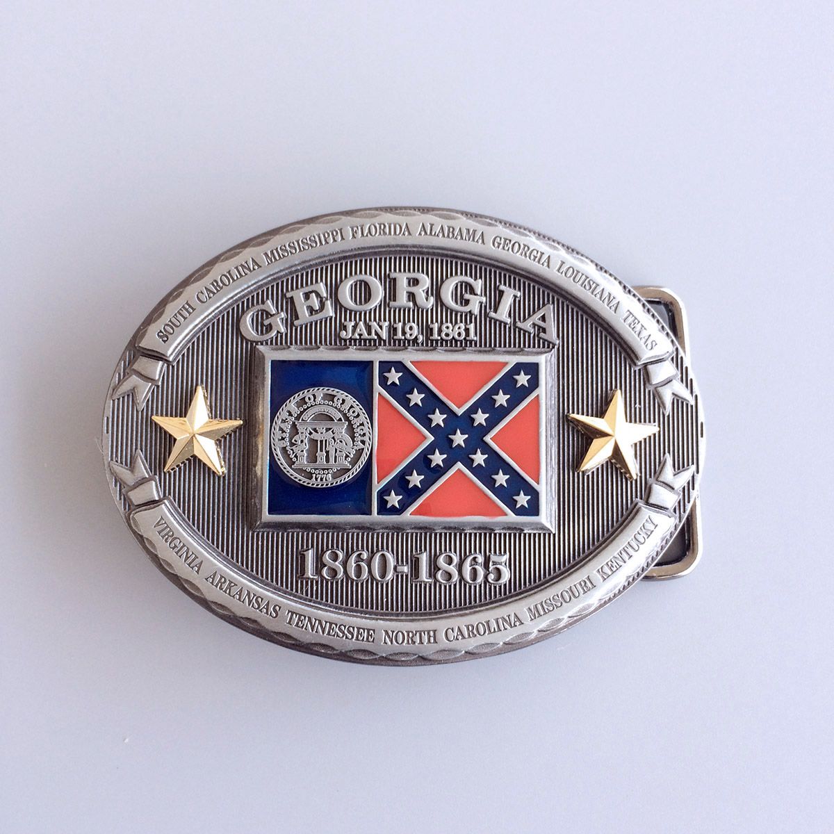 Georgia Flag Oval Belt Buckle Gurtelschnalle Boucle de ceinture FG011