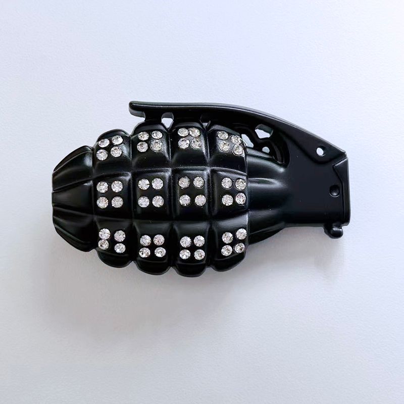 Hemetite Plated Bling Bling Rhinestone Grenades Belt Buckle BUCKLE-GU022BK