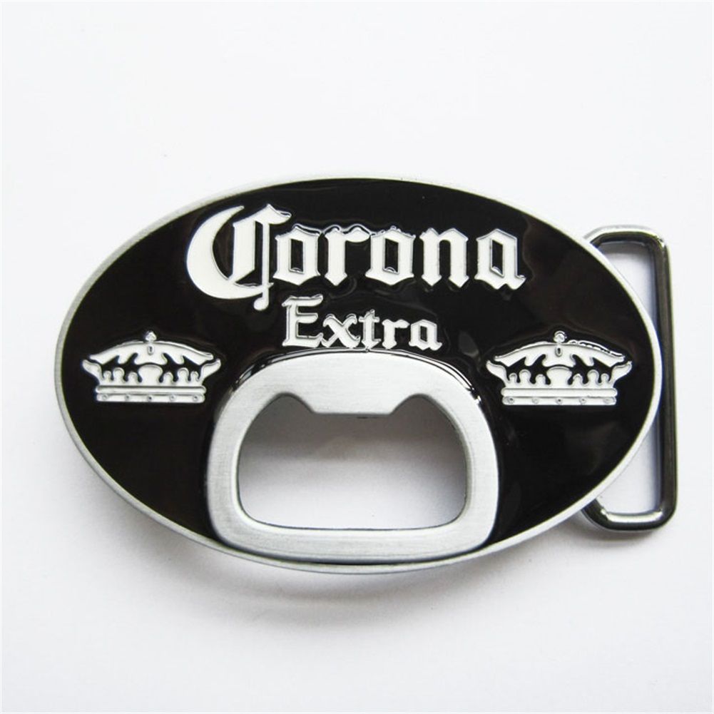 Black Enamel Bottle Opener Belt Buckle OC019BK