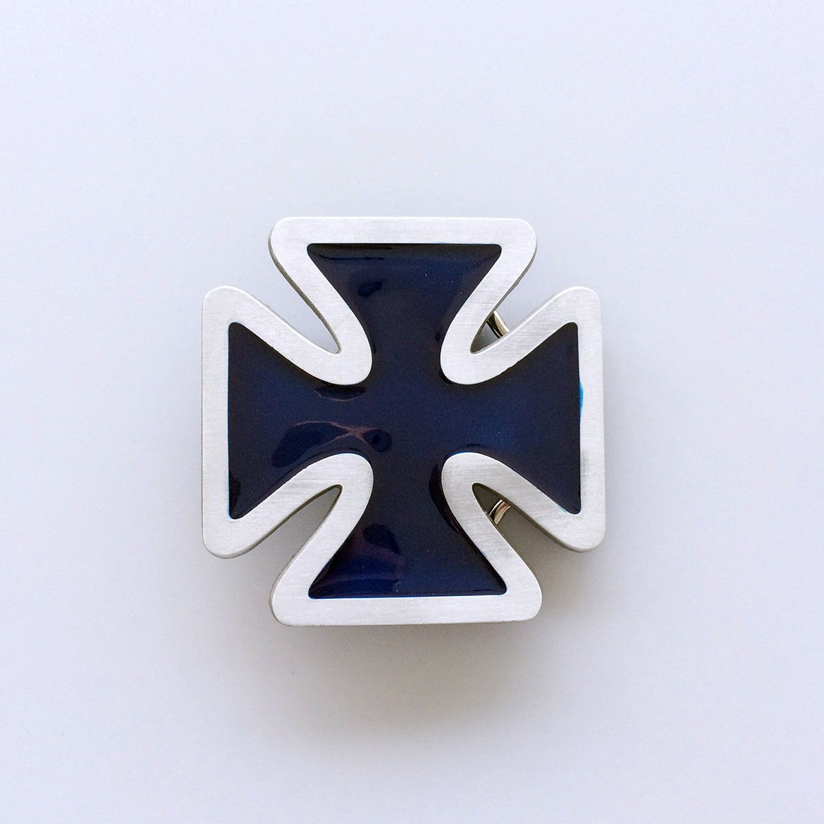 Blue Cross Enamel Belt Buckle Gurtelschnalle Boucle de ceinture OC037BL