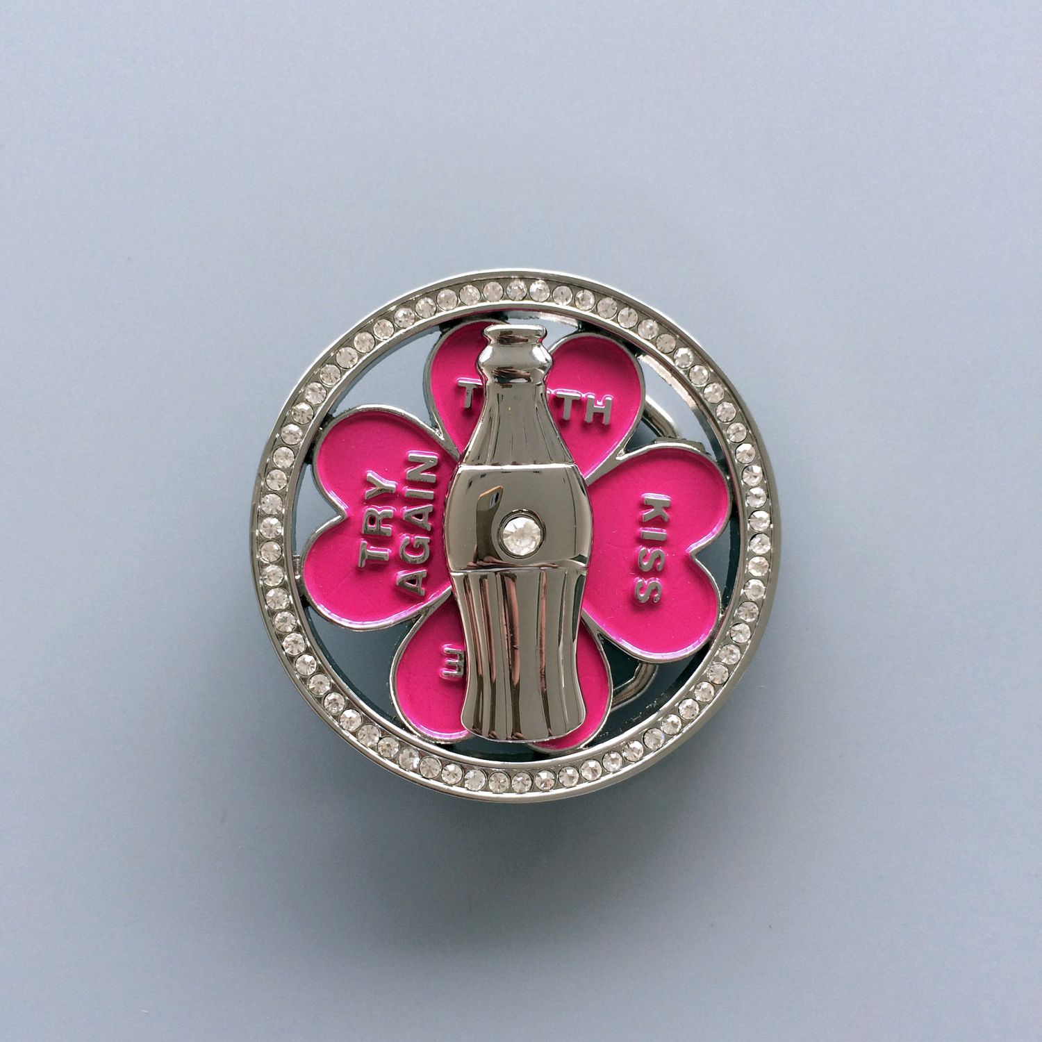 Belt Buckle (Rhinestones Drink Bottle Spinner)