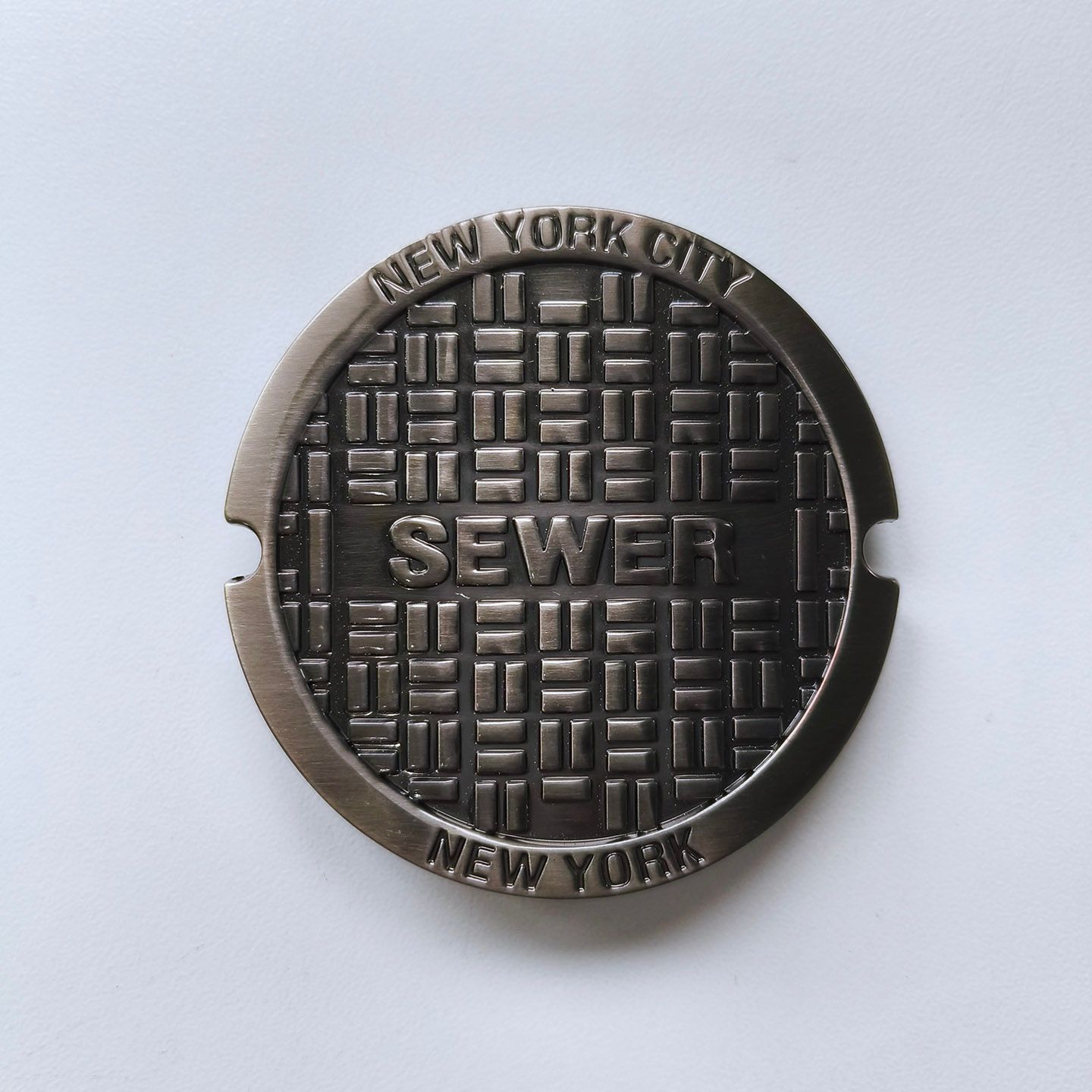 Vintage Style City Sewer Round Belt Buckle BUCKLE-T066
