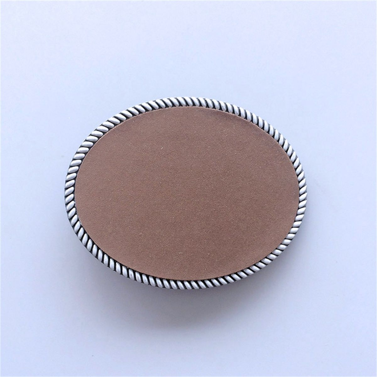 Leather Covered Oval Blank Belt Buckle BUCKLE-WT021