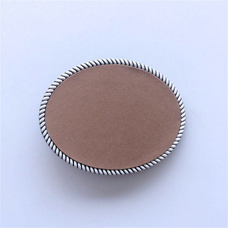 Leather Covered Oval Blank Belt Buckle BUCKLE-WT021