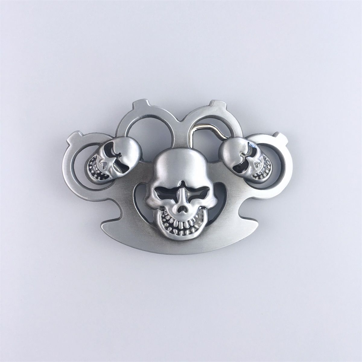 New Vintage Enamel Three Emo Skulls Belt Buckle Gurtelschnalle Boucle de ceinture