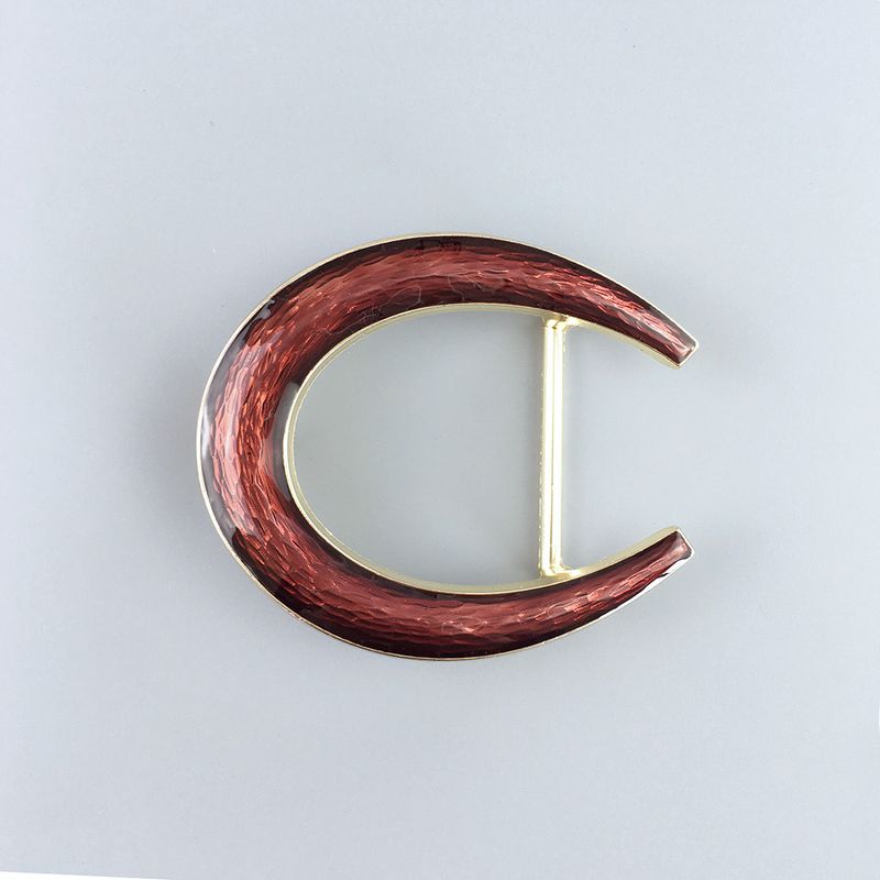 Western Horseshoe Red Enamel Belt Buckle for 1.38 inch 35mm Belt BUCKLE-WT143RD