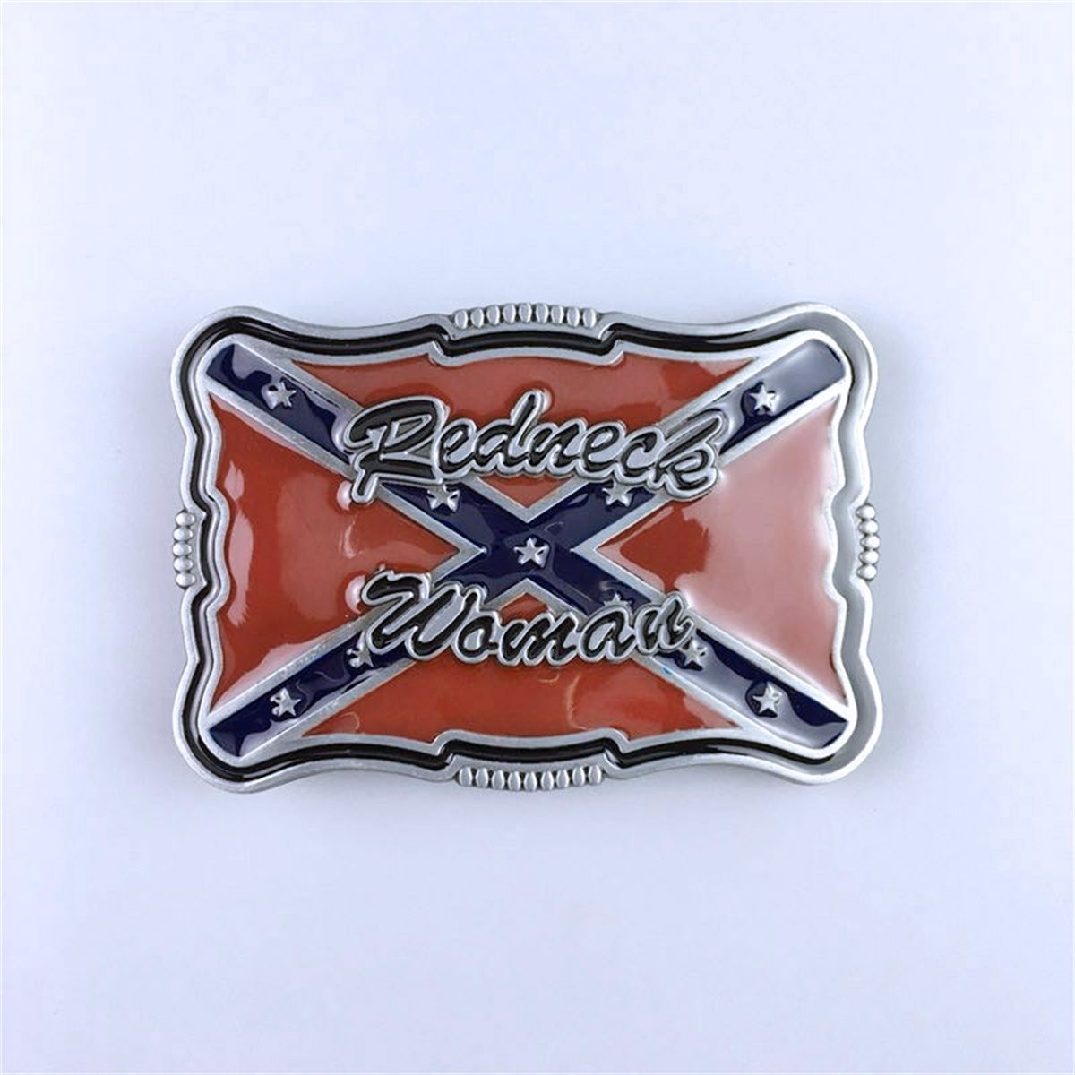 Vintage Style Cross Flag Rectangle Belt Buckle Hebilla Gurtelschnalle WT096