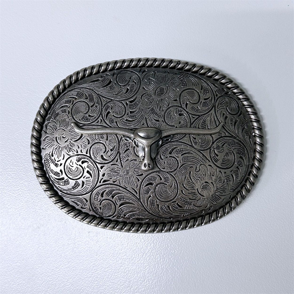 Vintage Style Longhorn Bull Western Rodeo Belt Buckle BUCKLE-WT161