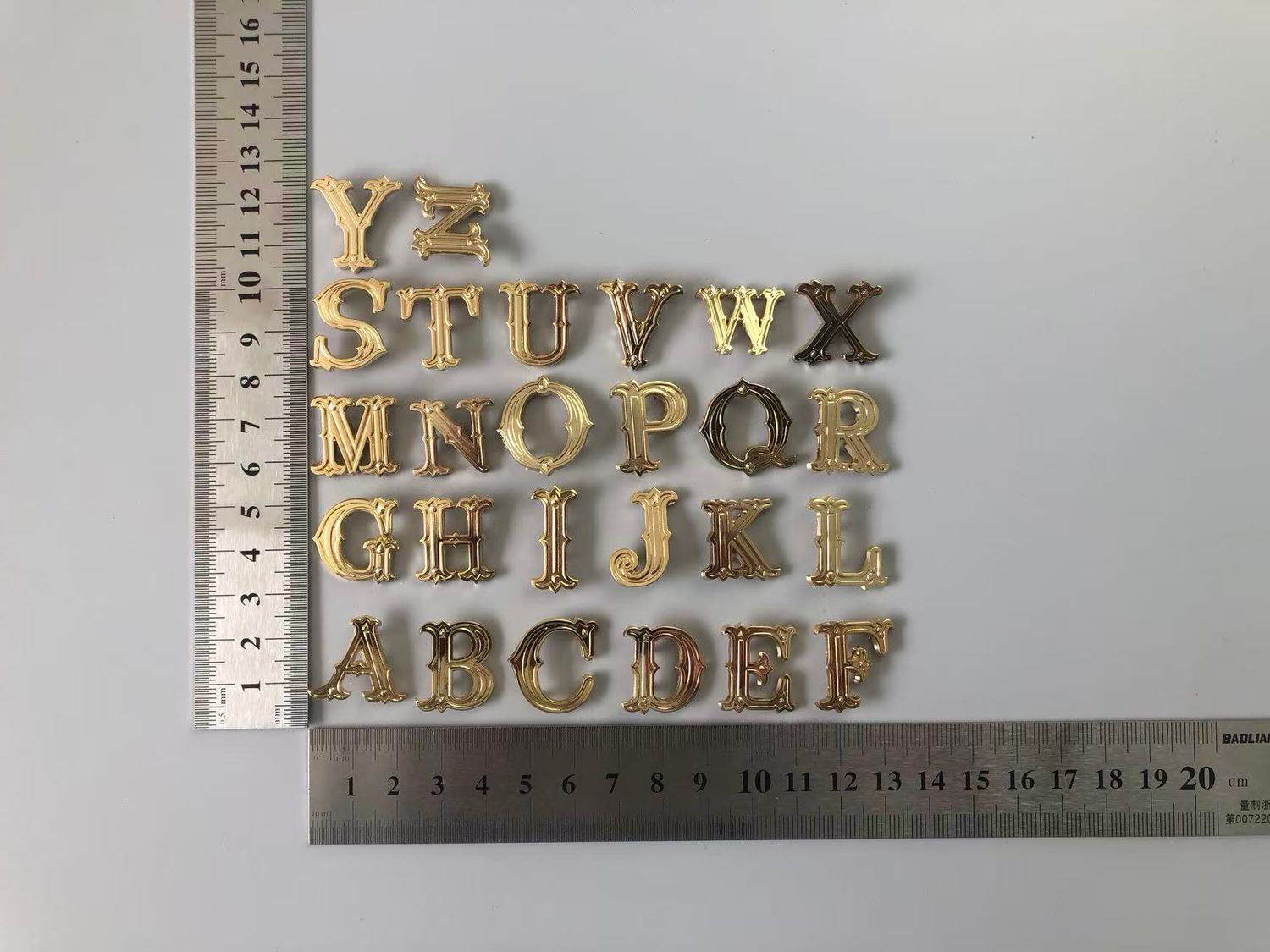 Small Size DIY Accessories Gold Plated Initial Letter A- Z