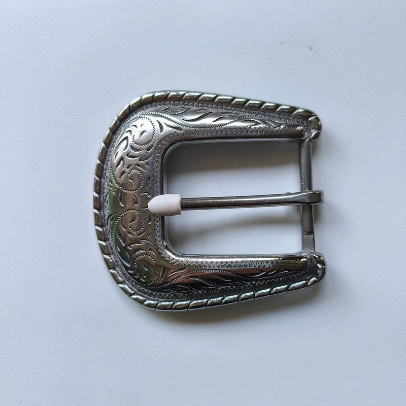 Western Flower Cowboy Cowgirl Stainless Steel Pin Belt Buckle BUCKLE-SS005