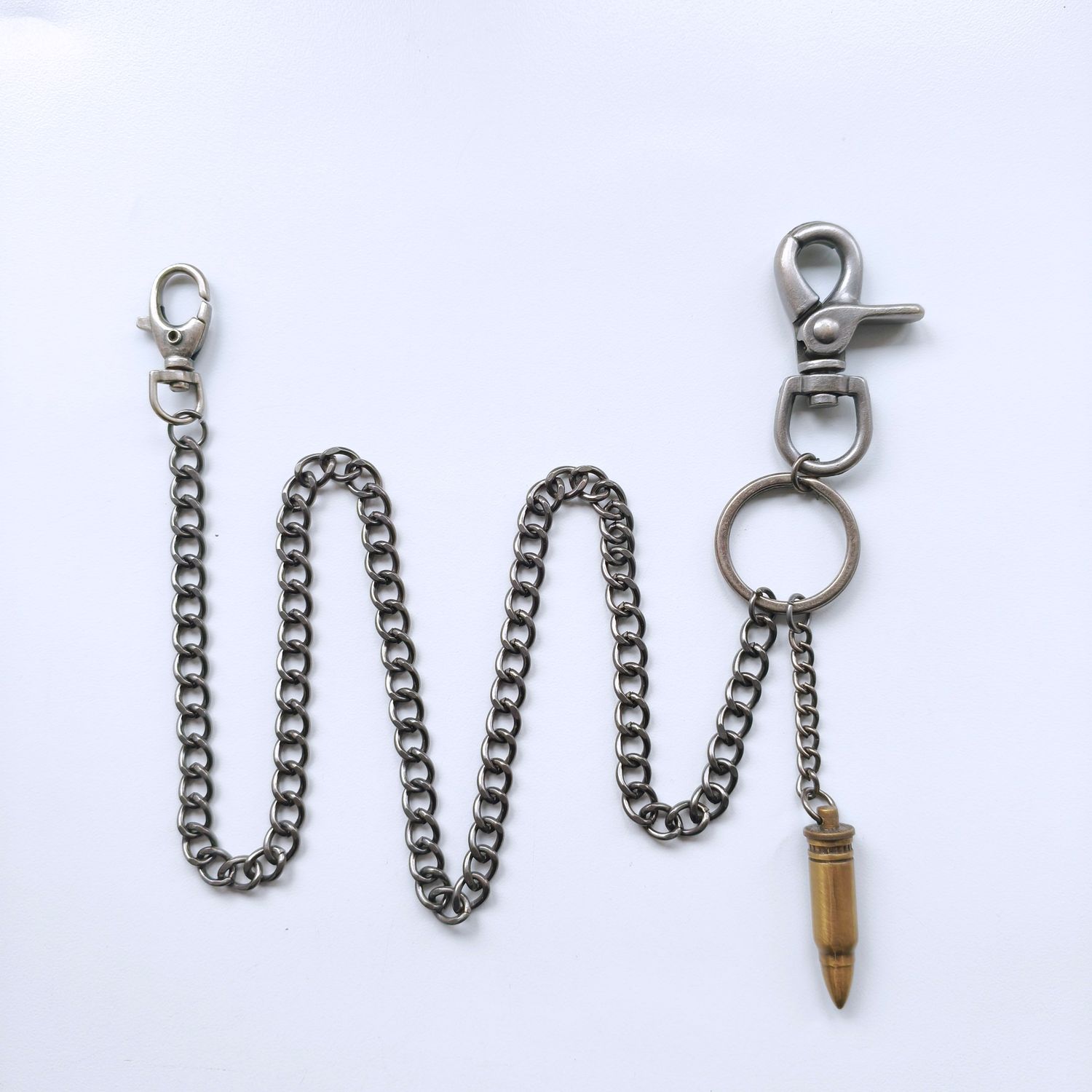 Antique Bronze 3D Cut Out Shape Jeans Waist Wallet Key Chain WALLETCHAIN-002AB
