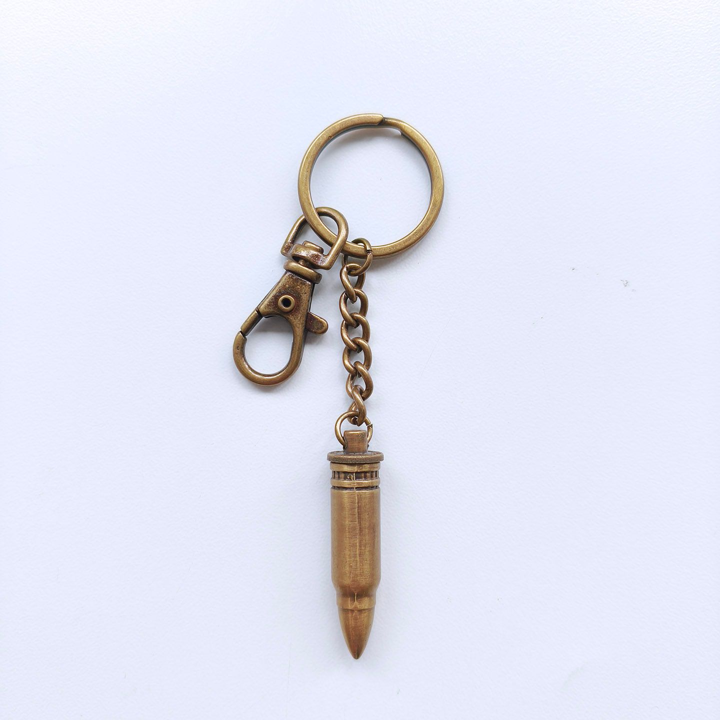 Antique Bronze 3D Sculpt Shape Heavy Metal Charm Pendant Key Ring Key Chain KEYRING-002AB