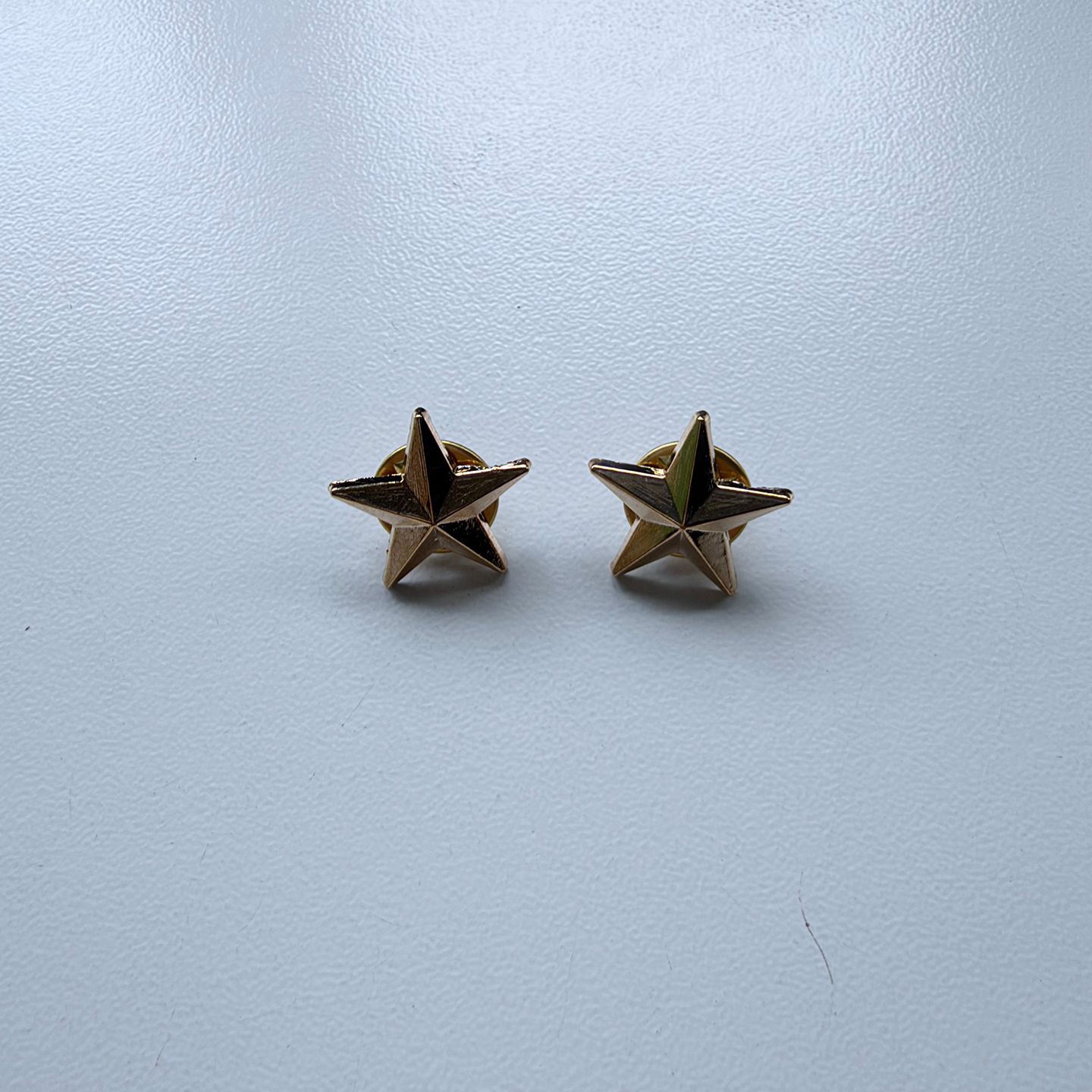 Gold Plating Color Western Star Collar Tip Brooch 1 Pair With Butterfly Clutch CT-MN011GD
