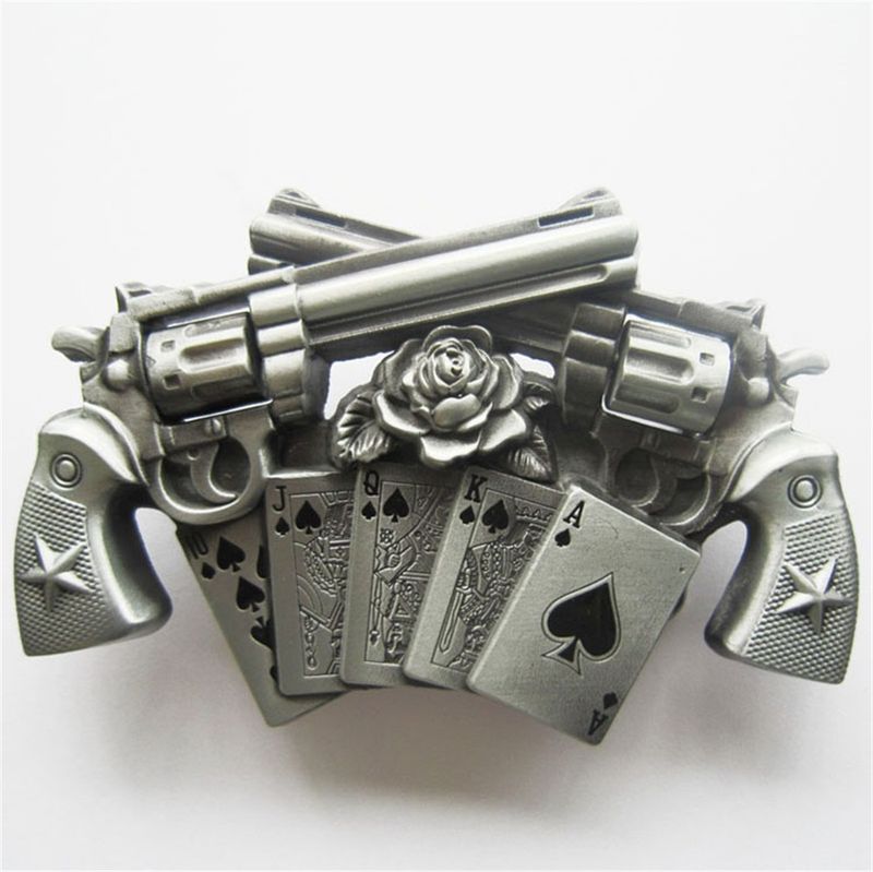 Vintage Style Royal Flush Spinner Large Heavy Western Belt Buckle BUCKLE-SP011