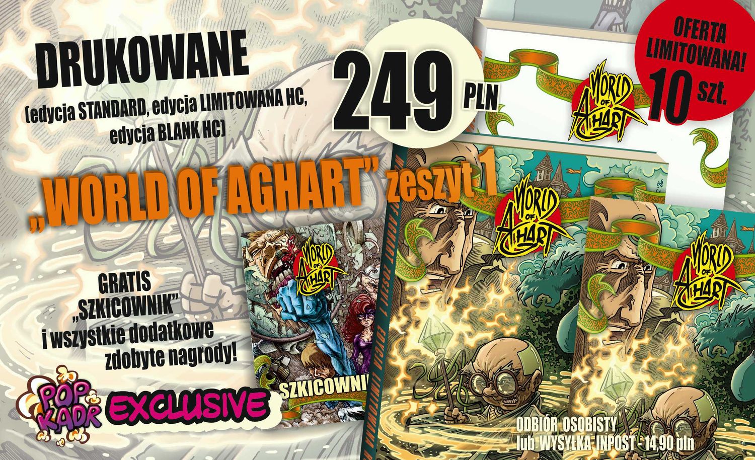 WORLD OF AGHART zeszyt 1 -  PAKIET DRUKOWANE