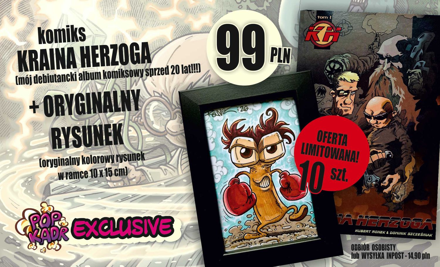 KOMIKS "KRAINA HERZOGA" + oryginalny RYSUNEK