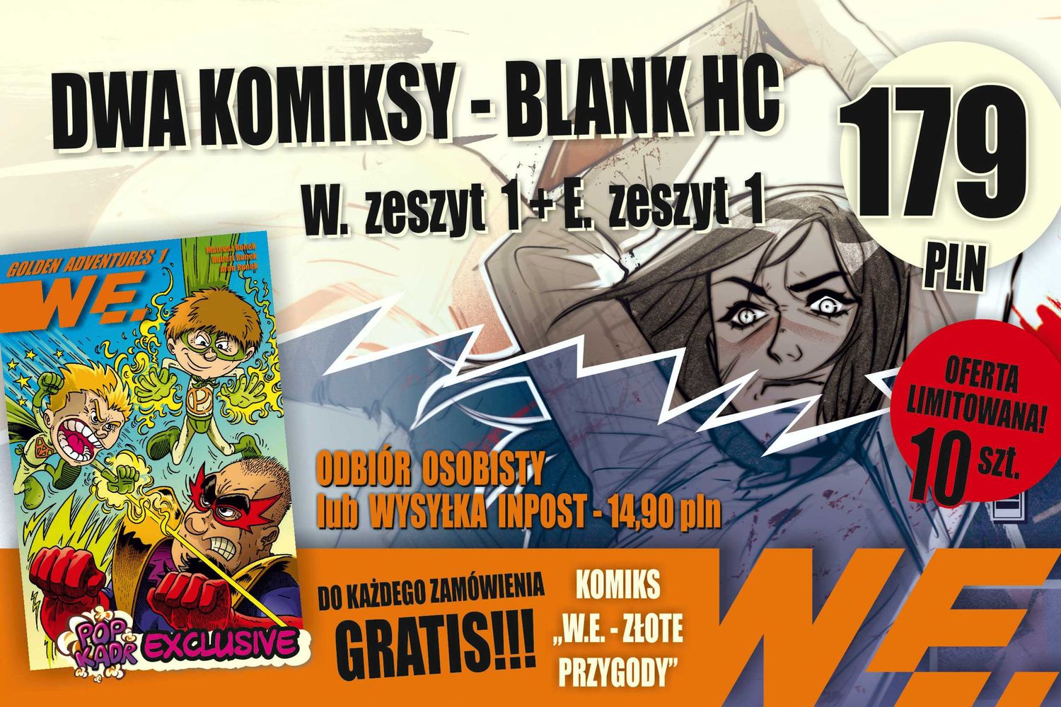 DWA KOMIKSY: W. i E. zeszyty 1 - BLANK HC