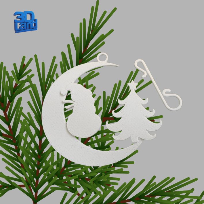 Bałwanek i choinka Biały