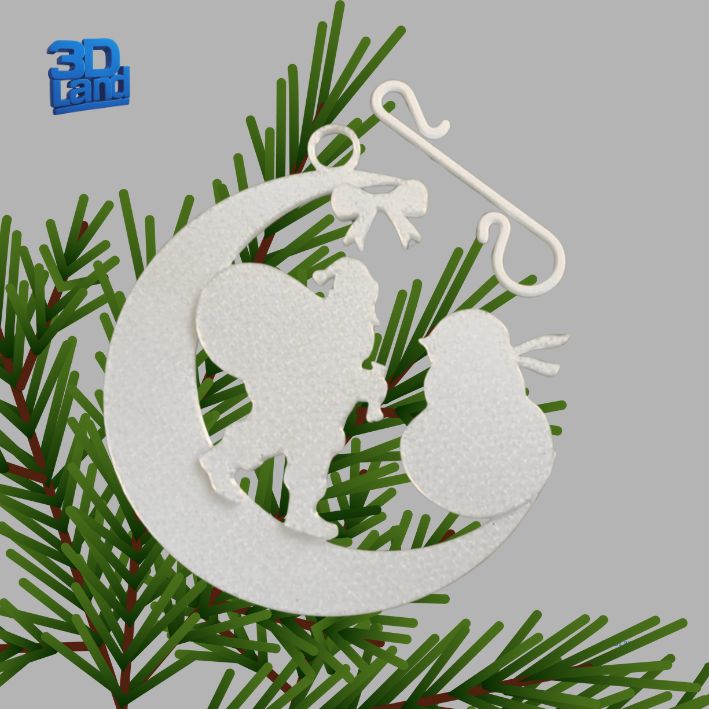 Bałwanek i Mikołaj Biały - lśniący jedwab