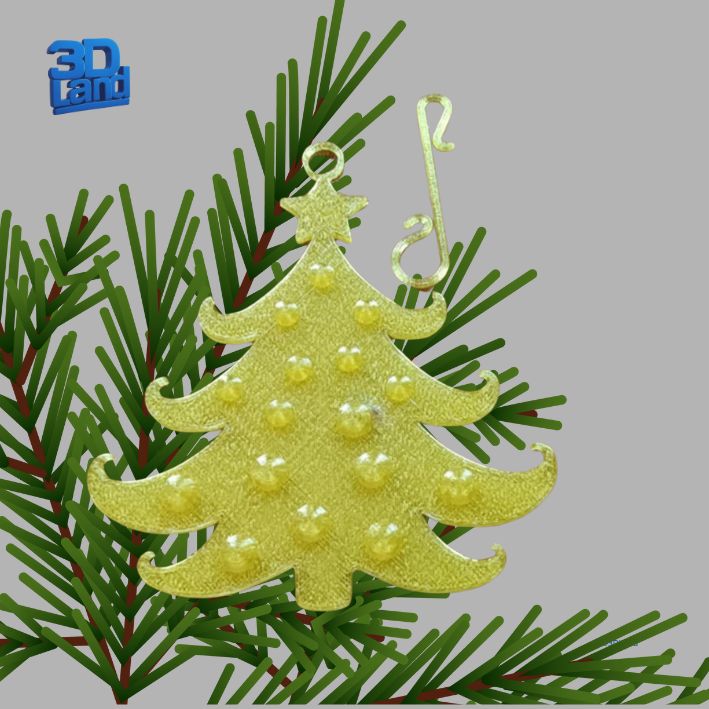 Choinka z bombkami Żółty - transparenty