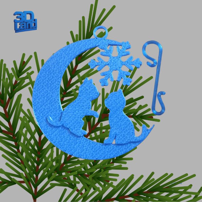 Dwa kotki i śnieżynka Dwa kotki i śnieżynka