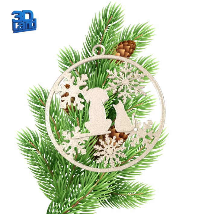 Bombka Zawieszka pies i kotek