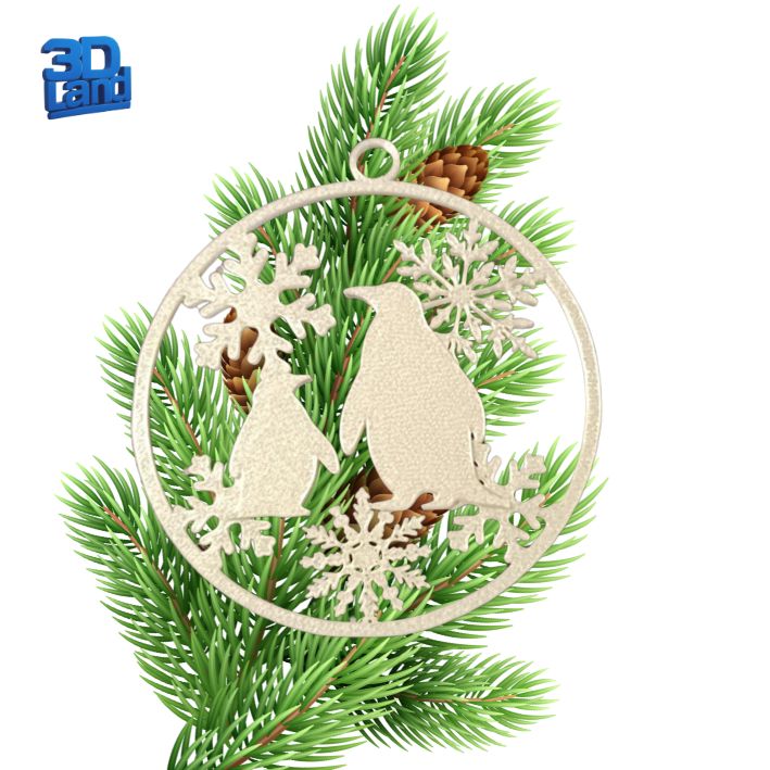 Bombka Zawieszka dwa pingwinki