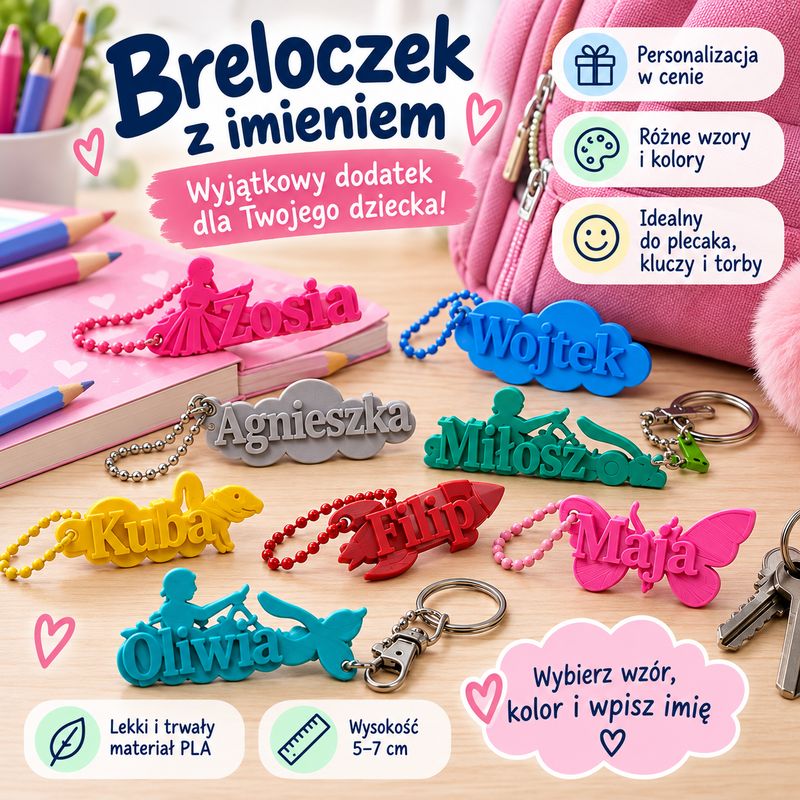 Breloczki z imieniem
