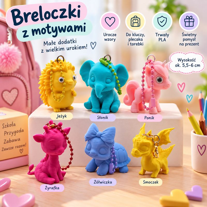 Breloczki z motywami