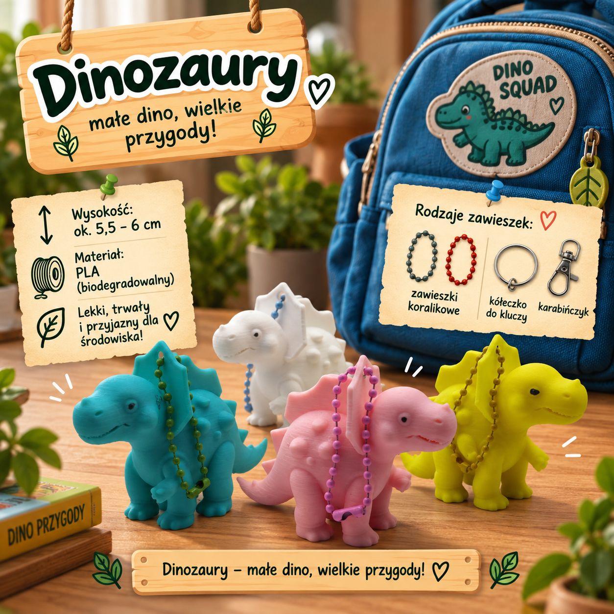 Breloczek do kluczy i plecaka Ankylosaurus