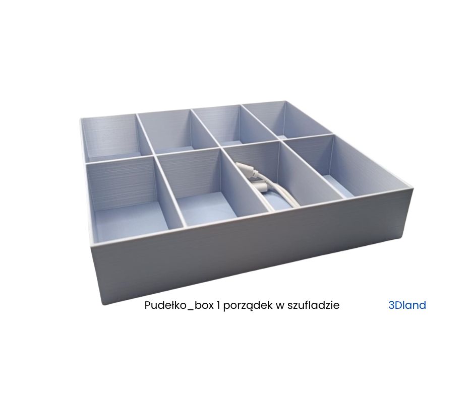 Organizer 3D – 8 komór | ok. 200 × 200 × 40mm