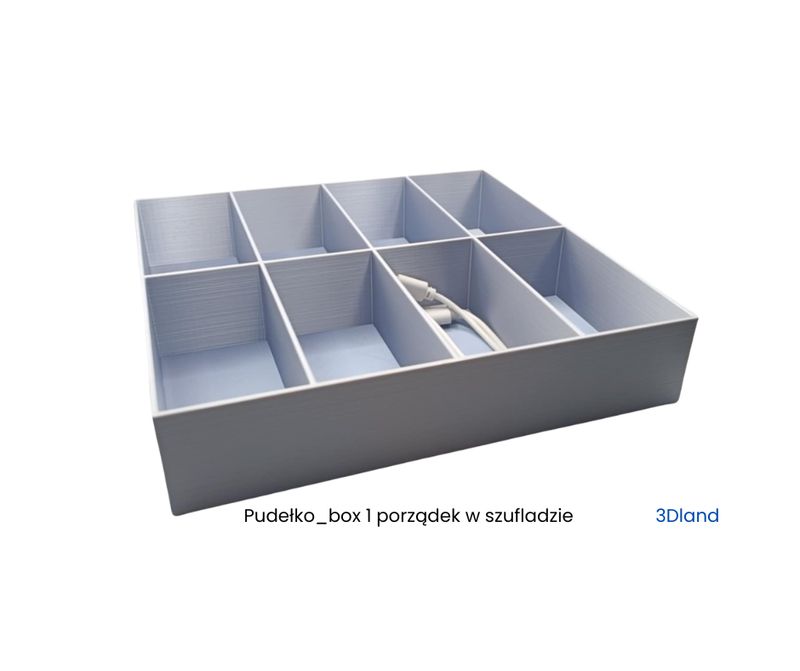 Organizer 3D – 8 komór | ok. 200 × 200 × 40mm