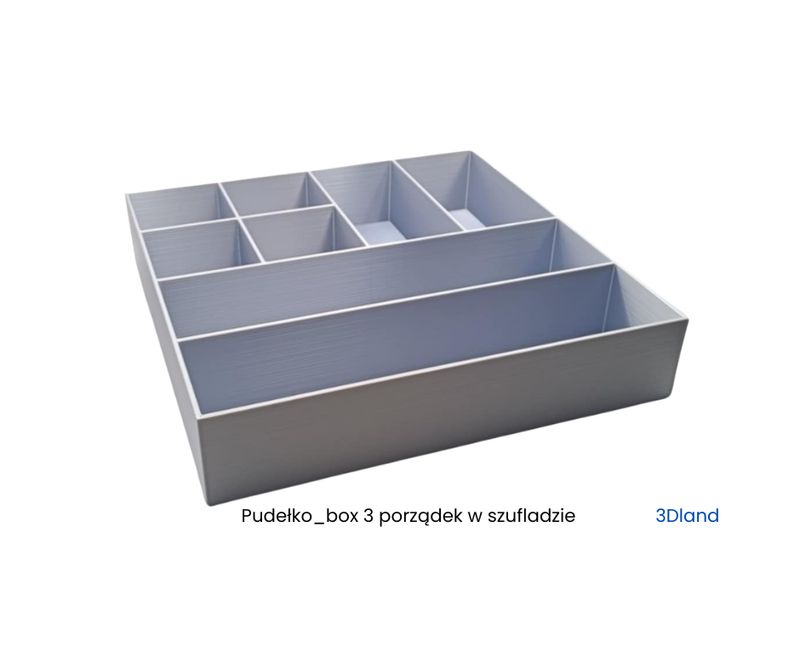 Organizer 3D - 8 komór | ok. 200 × 200 × 40mm