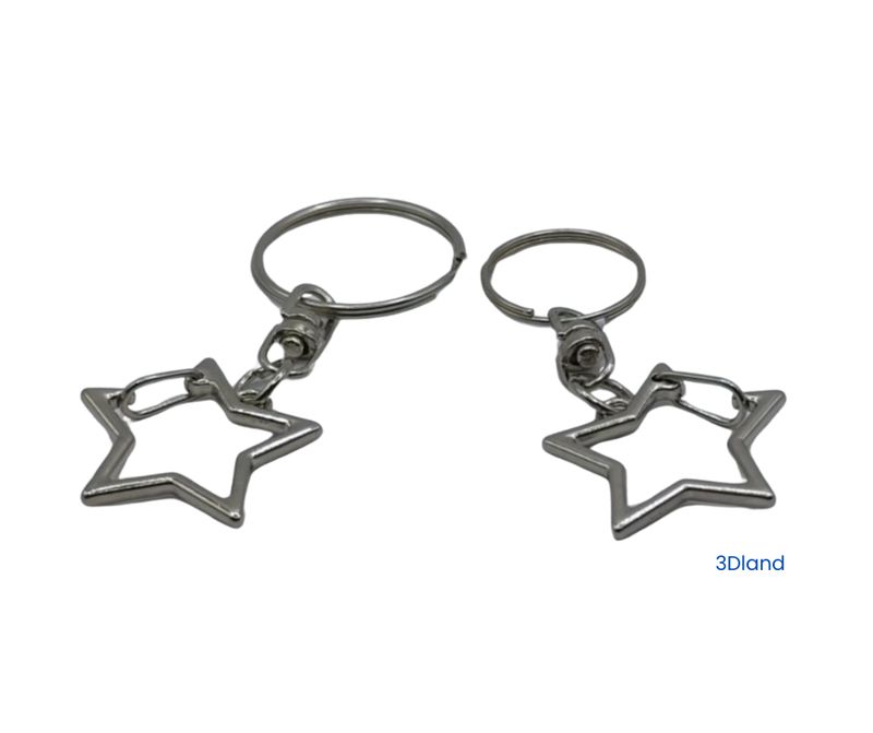 Brelok do kluczy Gwiazdka srebrny Ø 2.5cm