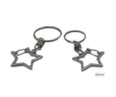 Brelok do kluczy Gwiazdka srebrny Ø 2.5cm