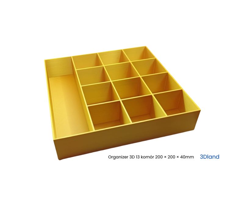 Organizer 3D – 13 komór | ok. 200 × 200 × 40mm