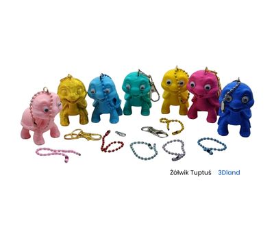 Breloczek do kluczy i plecaka 3D Żółwik Tuptuś
