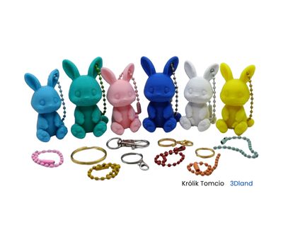 Breloczek do kluczy i plecaka 3D Królik Tomcio
