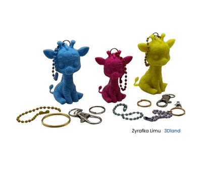 Breloczek do kluczy i plecaka 3D Żyrafka Limu